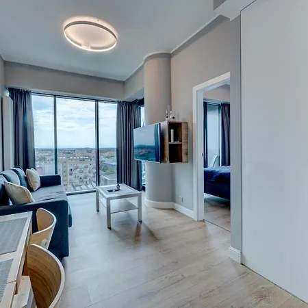 Hanza Tower Swimming Pool & High Floor With Balcony! 公寓 什切青